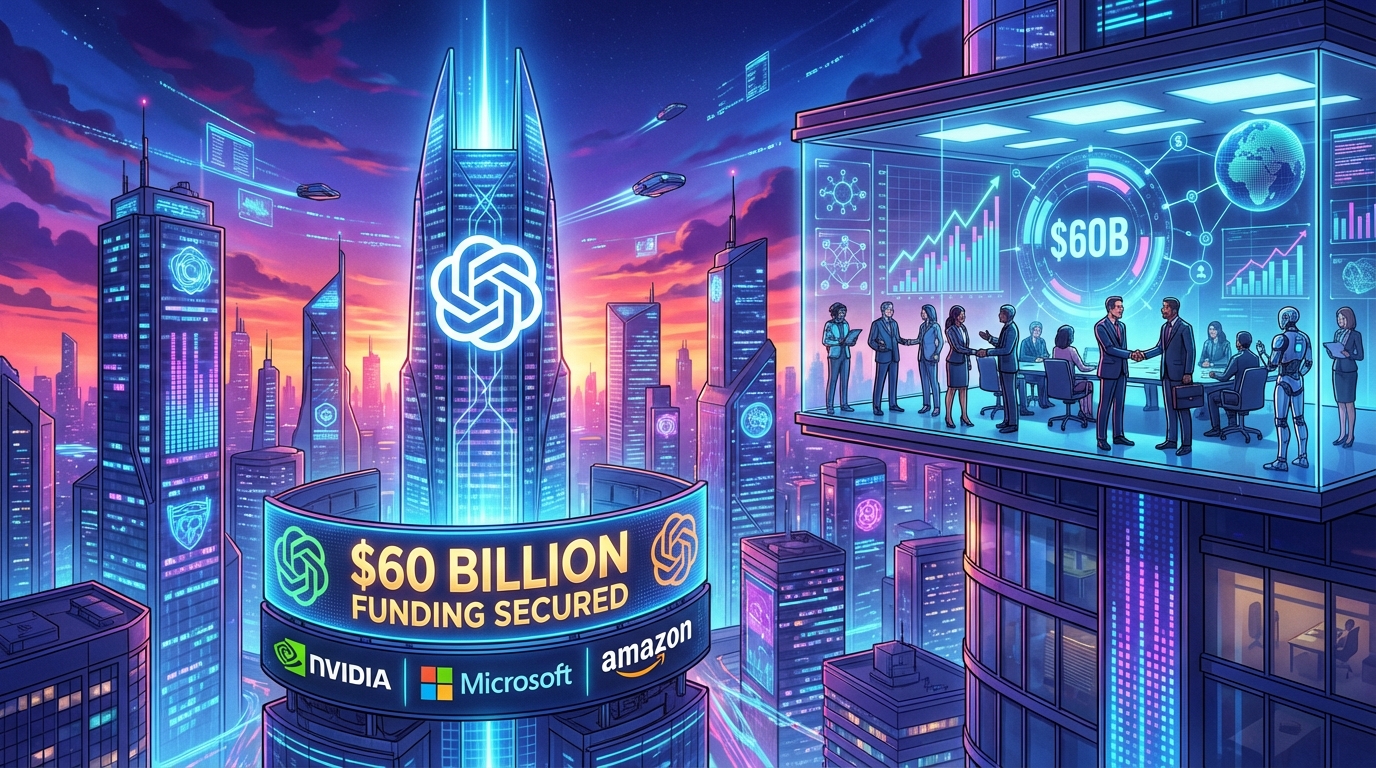 openai riceve un investimento record di 60 miliardi di dollari, sostenuto da giganti tecnologici come nvidia, microsoft e amazon, per potenziare lo sviluppo dell'intelligenza artificiale.