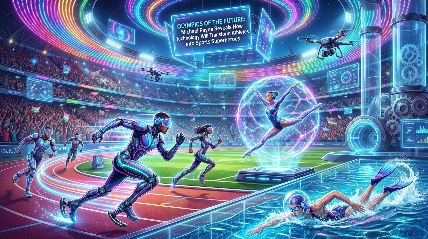 scopri come la tecnologia rivoluzionerà le olimpiadi del futuro con le rivelazioni di michael payne su come gli atleti diventeranno veri supereroi dello sport.