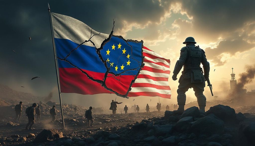 scopri le dinamiche del quarto anno di conflitto in ucraina, con la russia che sfida un'europa unita e il ritiro degli usa. analizziamo il prezzo del supporto dell'ue in questa crisi.